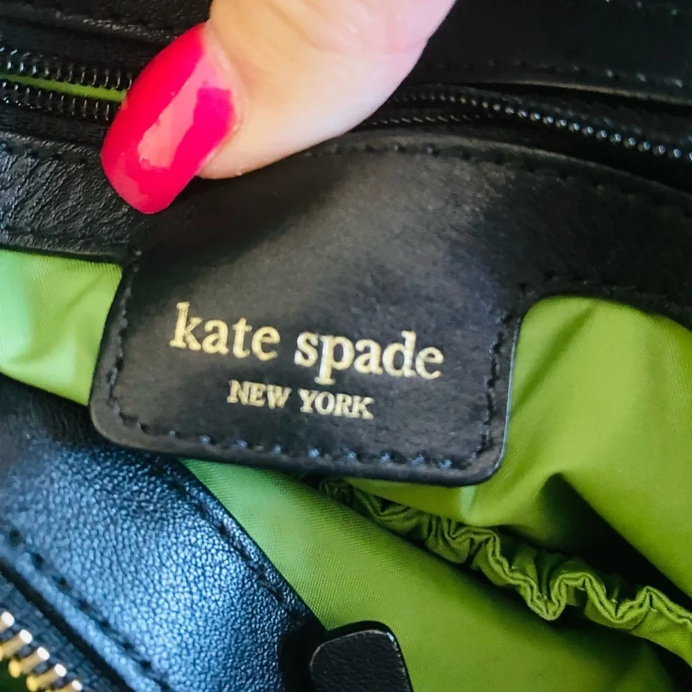 kate spade black nylon diaper bag